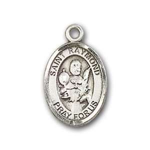   Medal with St. Raymond Nonnatus Charm and Godchild Pin Brooch Jewelry