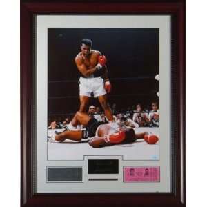 Muhammad Ali over Sonny Liston   Engraved Signature 