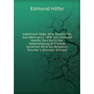   Behalten, Volume 1 (German Edition) (9785874195557) Edmund HÃ¶fer