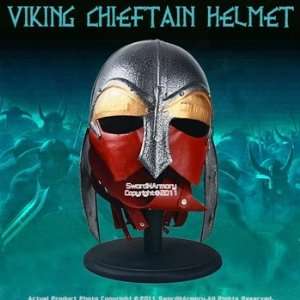  Viking Chieftain Helmet Medieval Helm w/ Leather Liner 