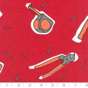  58 Wide Rib Knit Tool Kit Red Fabric By The Yard Arts 