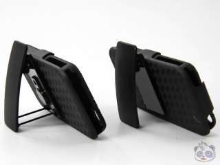 IPHONE 4 4G 4S HARD CASE BELT CLIP HOLSTER, COMBO WITH EXTRA BLACK 
