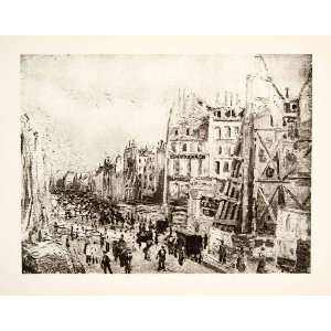  1931 Photogravure Making Rue Reaumur Cityscape France 