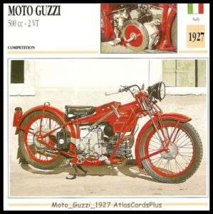 Classic Bike Card 1927 Moto Guzzi 500 2VT bacon slicer  