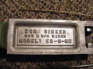 Egg Sinker Mold 1,2,3,5,6 &8 oz weights, weight mold