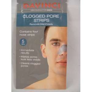 DAVINCI Clogged Pore Strips Removes Blackheads Grooming For Men Pack 