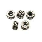 72 Nickel Plated Tube Bali Beads 11 x 6mm  