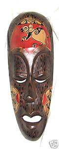 Large Bali Mahogany wood Lombok mask ~ TRibal Lore  