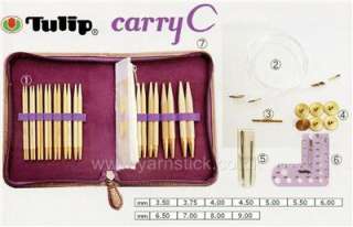   Set TULIP CARRY C Interchangeable Gold Plated Bamboo Circular Needles