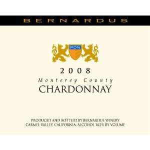  Bernardus Chardonnay 2009 Grocery & Gourmet Food