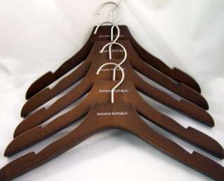 LOT 5 Solid Wood Banana Republic Suit Coat Jacket Hangers High Quality 