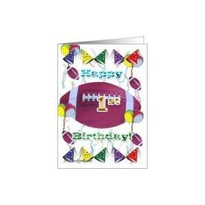    Happy First Birthday Future Football Player Card: Toys & Games
