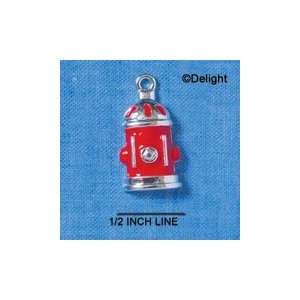  C2219 tlf   Fire Hydrant   Silver Plated Charm: Home 