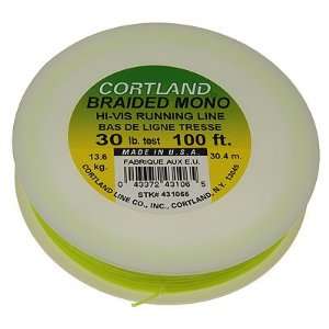  Cortland Braided Mono Hi Vis Running Line, 100ft 30LB 