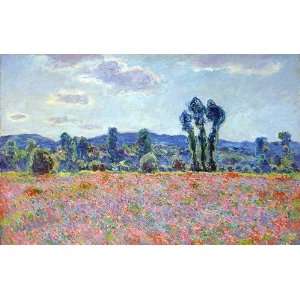  Claude Monet Poppy Field  Art Reproduction Oil Painting 