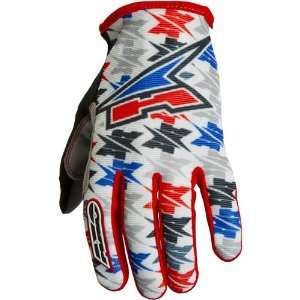  AXO Stingray Mens Bike Race BMX Gloves   Red/Blue / Small 