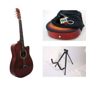  38 Coffee Acoustic Cutaway Guitar Combo with Accessories 