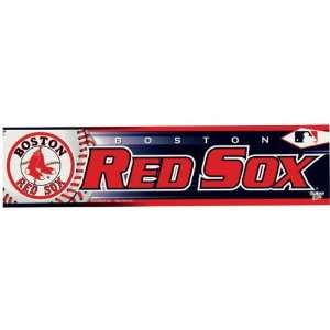   Red Sox   Logo & Name Bumper Sticker MLB Pro Baseball: Automotive