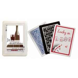  Wedding Favors Brown Wine Theme Personalized Playing Card 