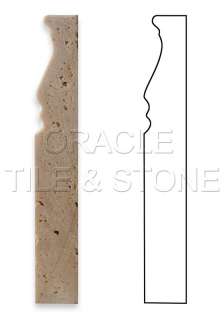 12 Ivory Travertine Baseboard Trim Liner Molding  