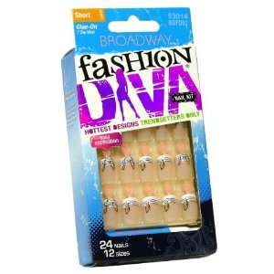 Broadway Fashion Diva Music Notes Nail Kit Short Length # 53014 BGFD02