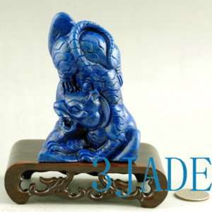 Genuine Lapis Lazuli Carving/Sculpture: Tiger Statue  