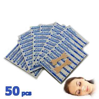 NEW Frist Doc Breathe Right TAN Nasal Strips 50Pcs M size STOP SNORE 