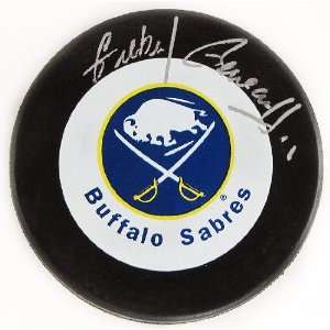 Gilbert Perreault Autographed Buffalo Sabres Throwback Hockey Puck
