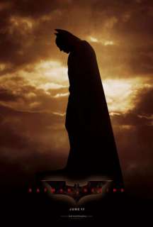 BATMAN BEGINS MOVIE POSTER RARE ORIGINAL 1ST ADVANCE   