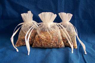 50 Wedding Birdseed Filled Organza Bag Throws Sachet  