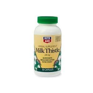  Rite Aid Milk Thistle Herbal Supplement, 200 mg, Capsules 