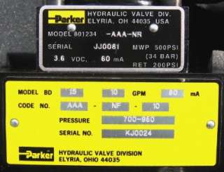 NEW Parker BD15 Servo Valve BD15AAANF10 NIB  