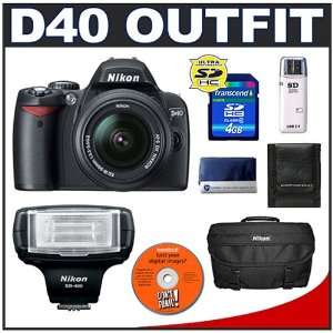 Nikon D40 6.1MP Digital SLR Camera + Nikon 18 55mm AF S Lens + Nikon 