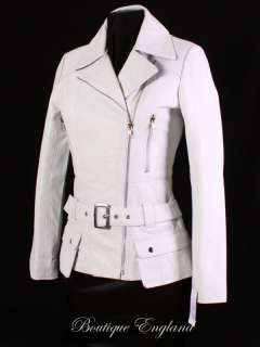 Ladies PRAGUE White Soft Designer Real Leather Jacket  