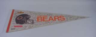 Chicago Bears Vintage Felt Pennant Football NFL Logo Helmet Signatures 