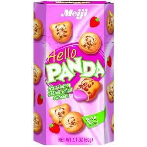 Meiji Hello Panda Strawberry, 2.1 oz Boxes, 20 pk  Grocery 