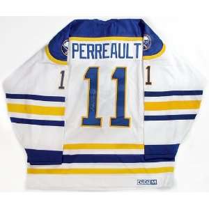: Gilbert Perreault Autographed Buffalo Sabres Throwback White Jersey 