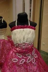 NEW PAGEANT FLOWER GIRL HOLIDAY PRINCESS DRESS 3992 HOTPINK SIZE 6 8 