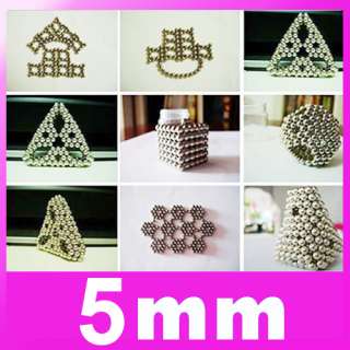 New Neo 5MM 216 Silver Magnetic Balls Magnet Cube Magnets Sphere 