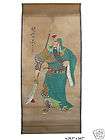 Chinese Color Painted General Quan Portrait Scroll s357