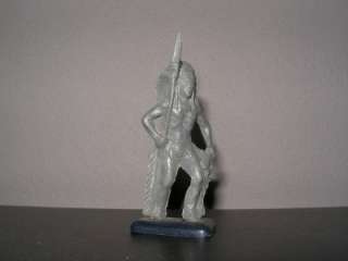 Bergen Indian with Bonnet and Spear. Hard Plastic  