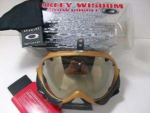 New Oakley Wisdom Snow Goggles Harvest Gold / Gold Clear  