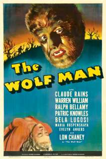 Claude Rains  Bela Lugosi in The Wolf Man   24x36 Classic Movie 
