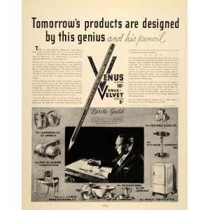  1934 Ad Vintage Venus Velvet Pencil Hoboken New Jersey 
