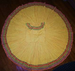 Vintage Handmade Square Dance Mexican Costume 260 hemline 9 rows of 