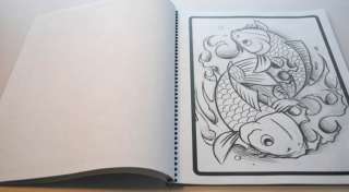 KOI FISH TATTOO FLASH JAPANESE STYLE ART SKETCH BOOK  