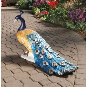 The Regal Peacock Garden Sculpture:  Home & Kitchen