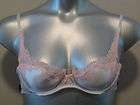VICTORIAS SECRET WOMENS PINK BRA ~SIZE 34B ~WHITE WITH LACE BACK 