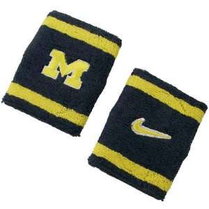 Nike Michigan Wolverines Elite NCAA Team Logo Wristbands:  