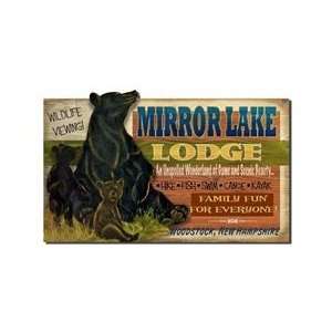  Black Bear Lodge 2 Dimensional Sign   Customizable: Patio 